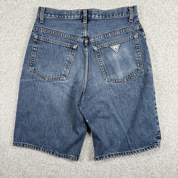 Vintage Men's Guess Jeans Mid Wash Denim Shorts 29 - Picture 6 of 6